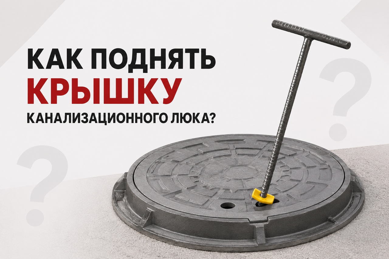 Как поднять крышку канализационного люка