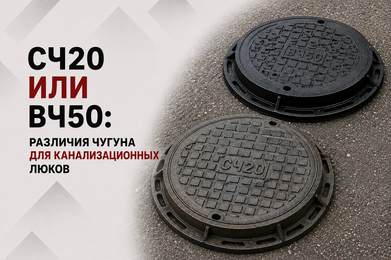 СЧ20 или ВЧ50: различия чугуна для канализационных люков