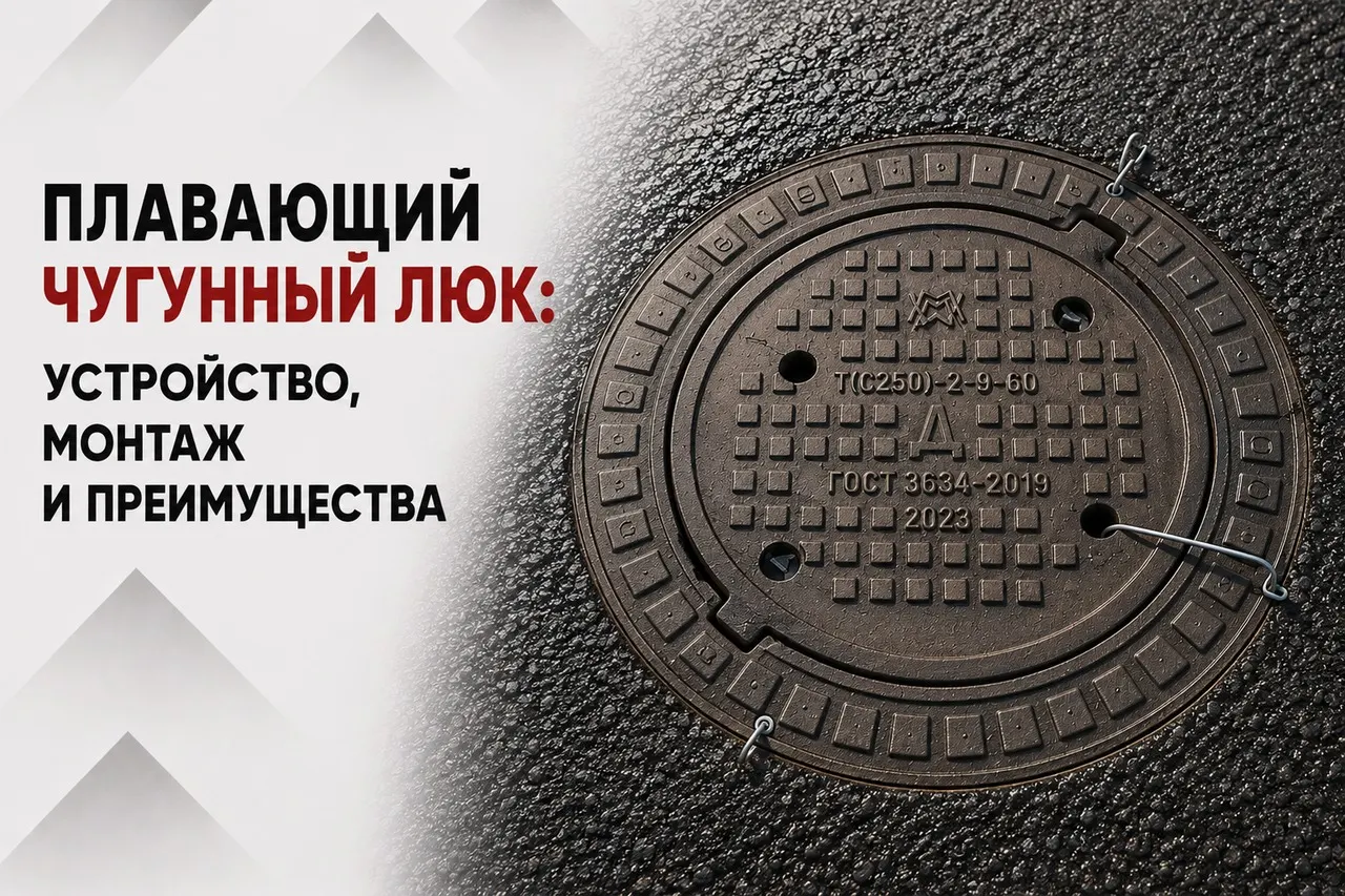 Плавающий чугунный люк: устройство, монтаж и преимущества