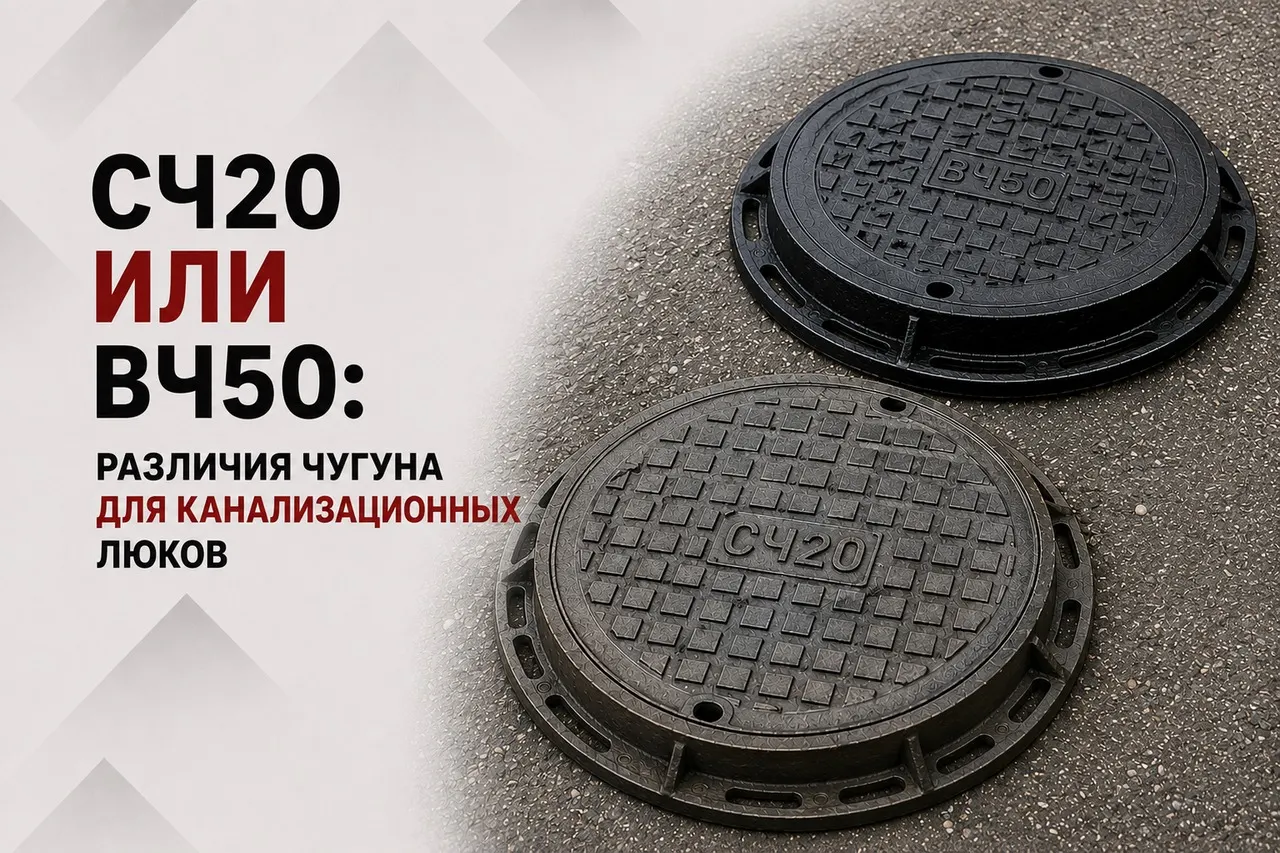 СЧ20 или ВЧ50: различия чугуна для канализационных люков