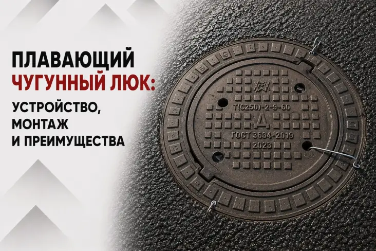 Плавающий чугунный люк: устройство, монтаж и преимущества