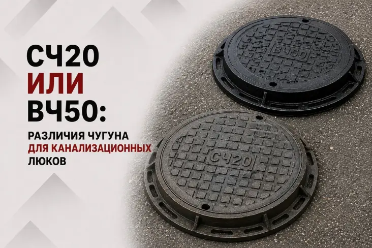 СЧ20 или ВЧ50: различия чугуна для канализационных люков