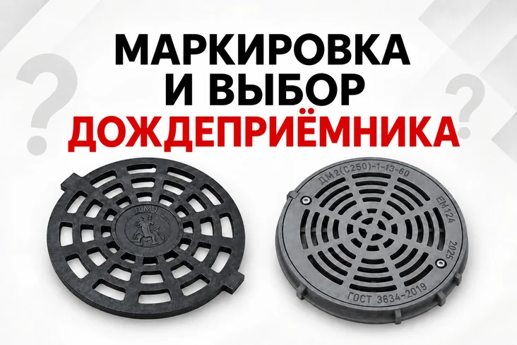 ДБ1, ДБ2, ДМ1 и ДМ2: маркировка и выбор дождеприёмника